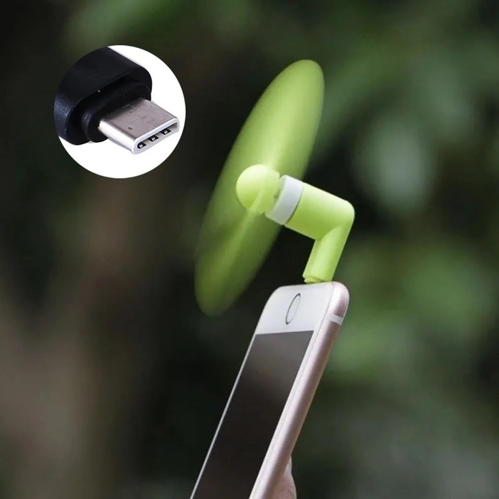 SNNYYY Portable Propeller Fan for Turns Your Smartphone Into a Mini 1 Black 1 White USB-C Smartphones, Fan, Fan, Portable, & (TPCFAN02S-WHBK-SNY)