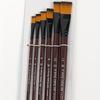 6pcs Synthetic Flat Paint Brushes Set, Nylon Bristles with Rivet Handle for Acrylic, Oil, Watercolor Painting Artist Supplies
