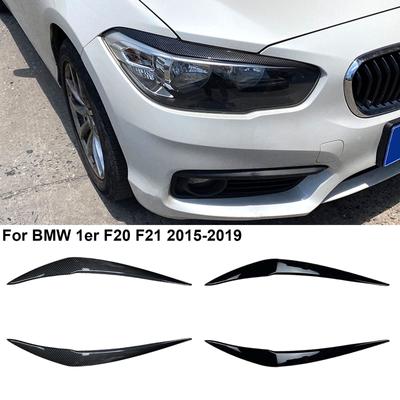 2pcs ABS Gloss Evil Headlight Eyebrows Eyelid For BMW 1er F20 F21 Facelift 116i 118i 120i 125i M135i M140i 2015-