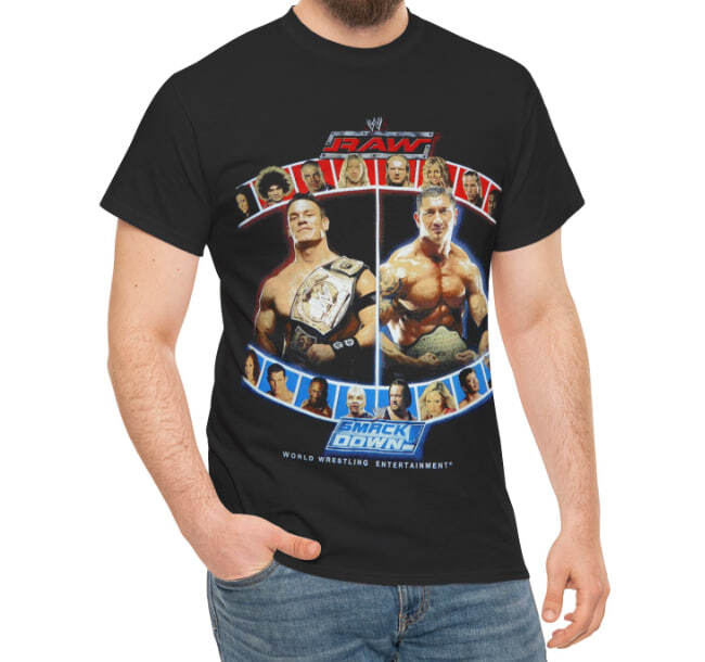 Vintage 2002 WWE Smack Down Raw All Size Men s Shirt Unisex T-Shirt M