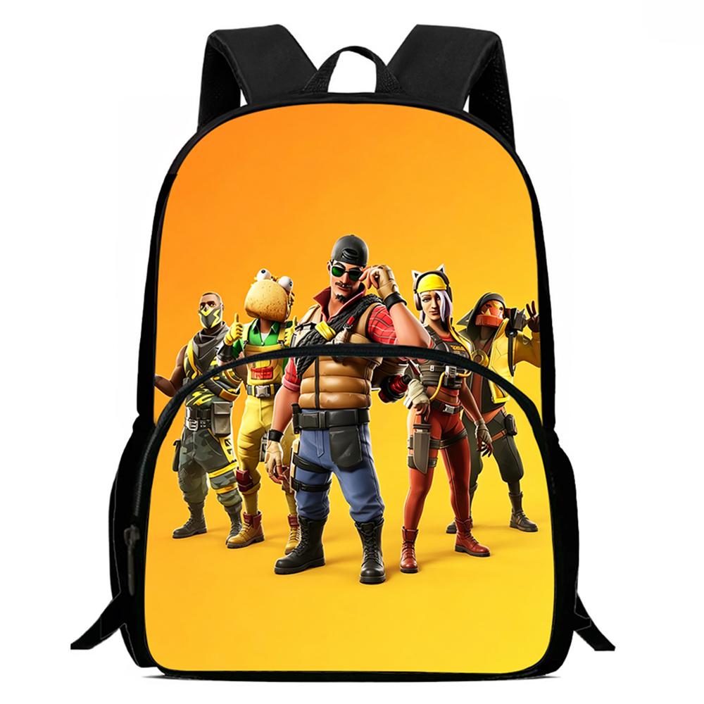 FORTNITE Cartoon Lightweight Kids Backpack, Adjustable Shoulder Strap & Front Pocket, Unisex Boys & Girls Age 5-10