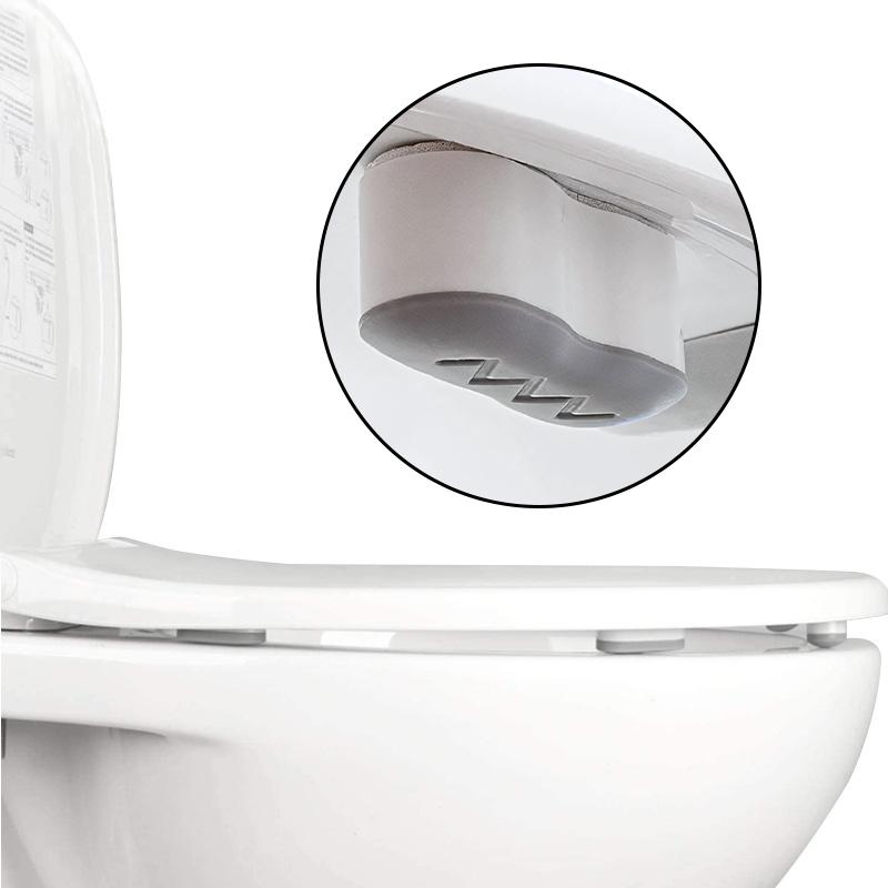 1-6 Stück Toilettensitzpuffer Selbstklebend Rutschfest Toilettendeckeldichtung Stoßfest Toilettensitzkissen, für Hotels und Familien