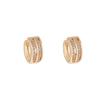 Korean Wave Double Row Rhinestone Ear Cuff with Zirconia for Women