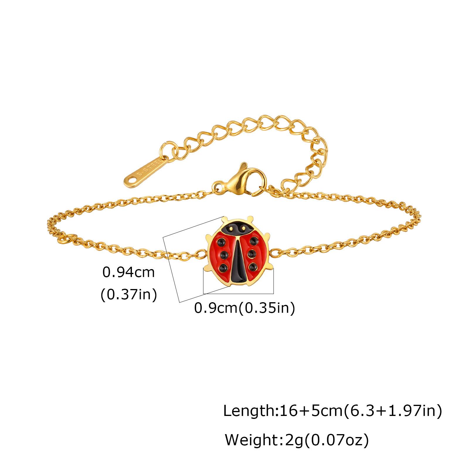 Children S Fun Cute Wind Stainless Steel Epoxy Cartoon Bracelet 18K Gold Plated Jewelry Br-2593