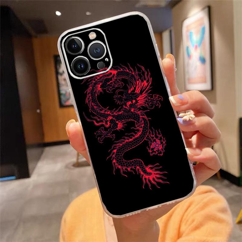 

Chinese Dragon Art Phone Case Carcasa Funda For iPhone 17 Pro Max Air 16 15 14 13 Pro Max 15 16 Pro 15Plus Case iPhone 17ProMax