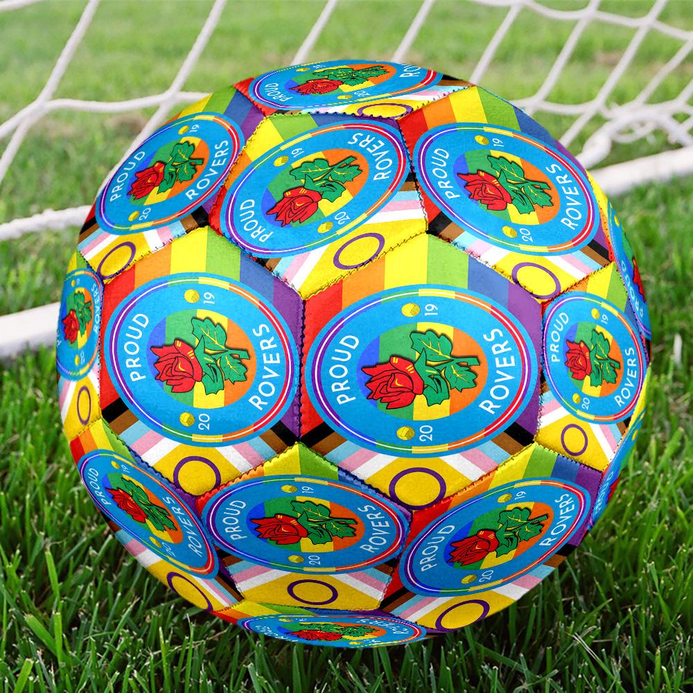 Rovers Crest Football Club Printed Size 5 Soccer Balls, High-Quality, Anti-Slip, Protective Football, A Unique Gift , Birthdays, Christmas Gifts