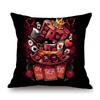 Alice Wonderland Mad Hatter Cartoon Art Tea Time Cartoon Sofa Throw Pillow Case Cotton Linen Car Bench Chair Cushion Cover
