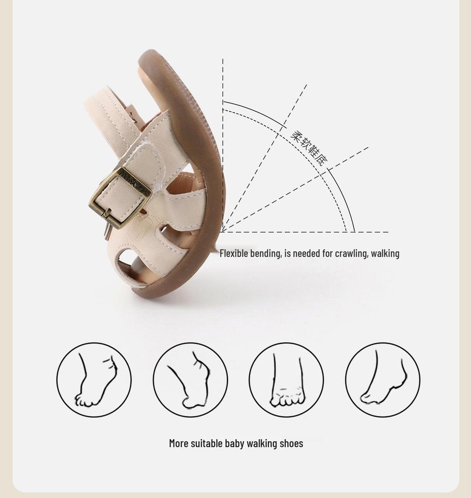 Infant Soft Sole Princess Shoes - Stylish, Closed Toe Sandals for First Steps (1 Year Old)