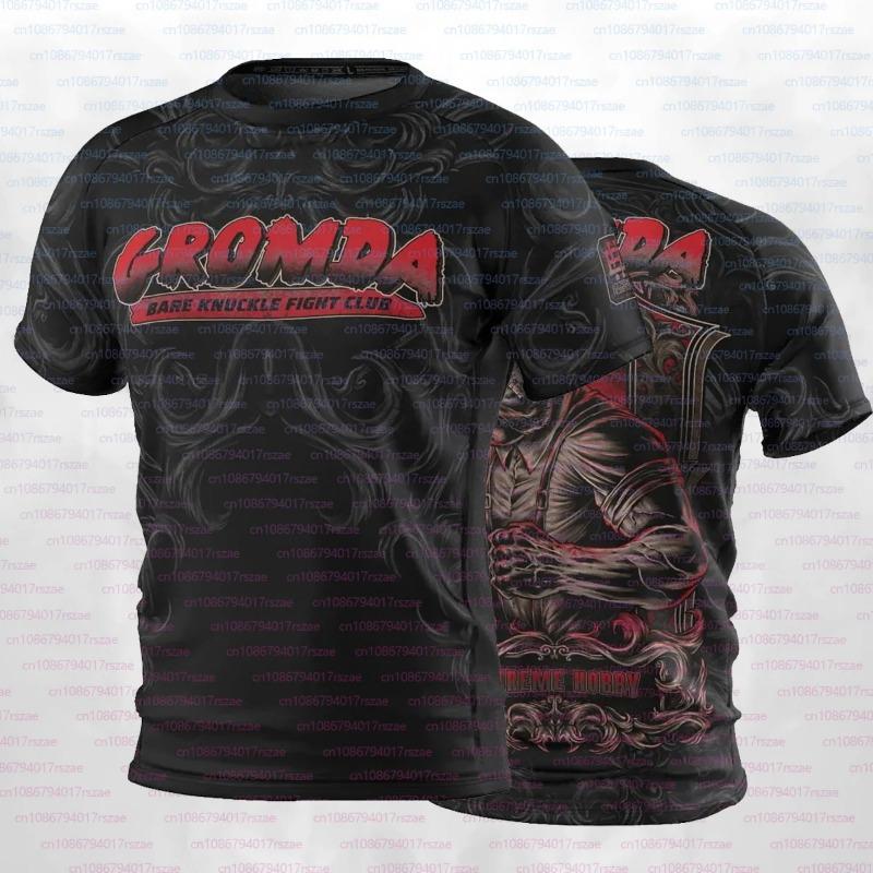 Hengyuan17 GROMDA Battle Boxing Game Teamshirt Heren MMA Speel Vechten Korte Mouw T-shirts Fans Zomer 3D Print Ademend Sportkleding S