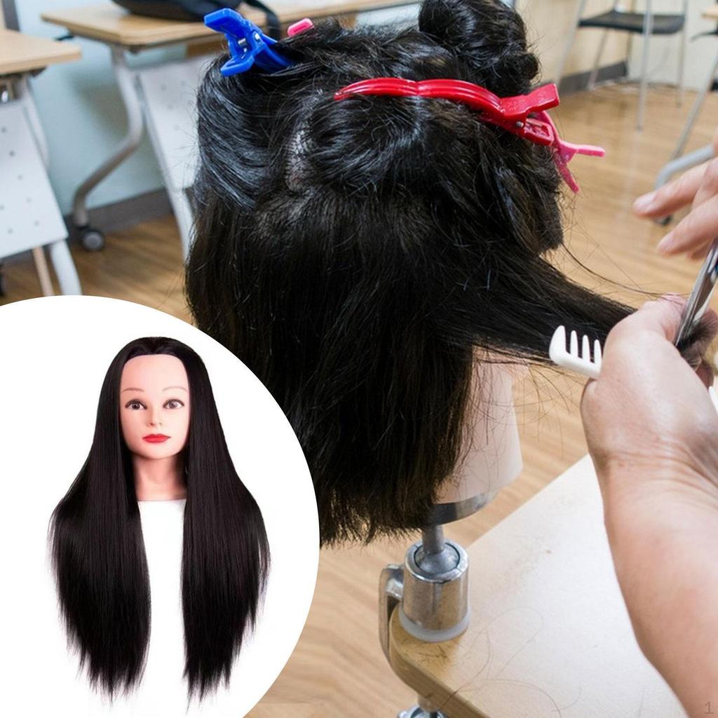 Hair Training Head Cosmetology Doll for Beginners, Manikin Braiding DIY
