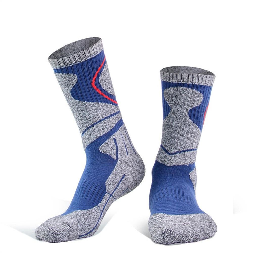 

1 пара бавовняних шкарпеток для походів на відкритому повітрі, потовщених шкарпеток для зимових видів спорту, скелелазіння, катання на лижах, проти ковзання Dark blue L (39-43) #1