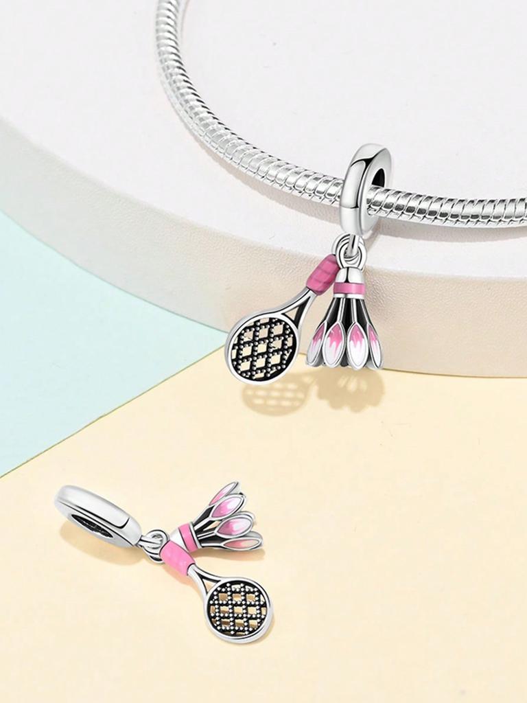 Charm Copper Colors Pinkbow Microphone Bead For Original Bracelet Diy Beads Charms Jewellery Making Gift For Women Styfne