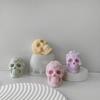 3D Rose Flower Skull Candle Mold Silicone Soap Candle Polymer Clay Plaster Making for Home and Office 3D Halloween Decoration