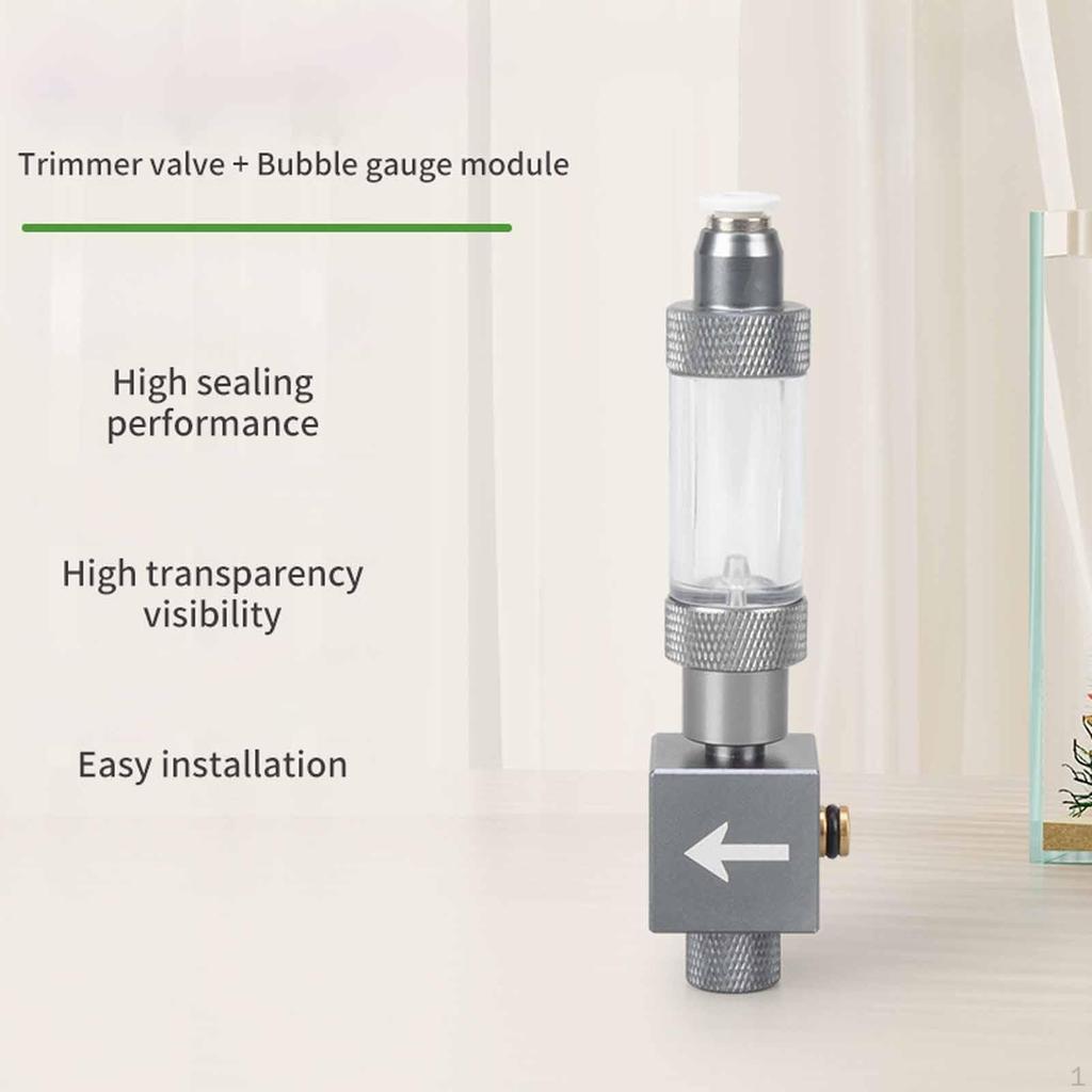 CO2 Bubble Counter Water Plant Sturdy Multipurpose Easy to Install Gauge Regulator for