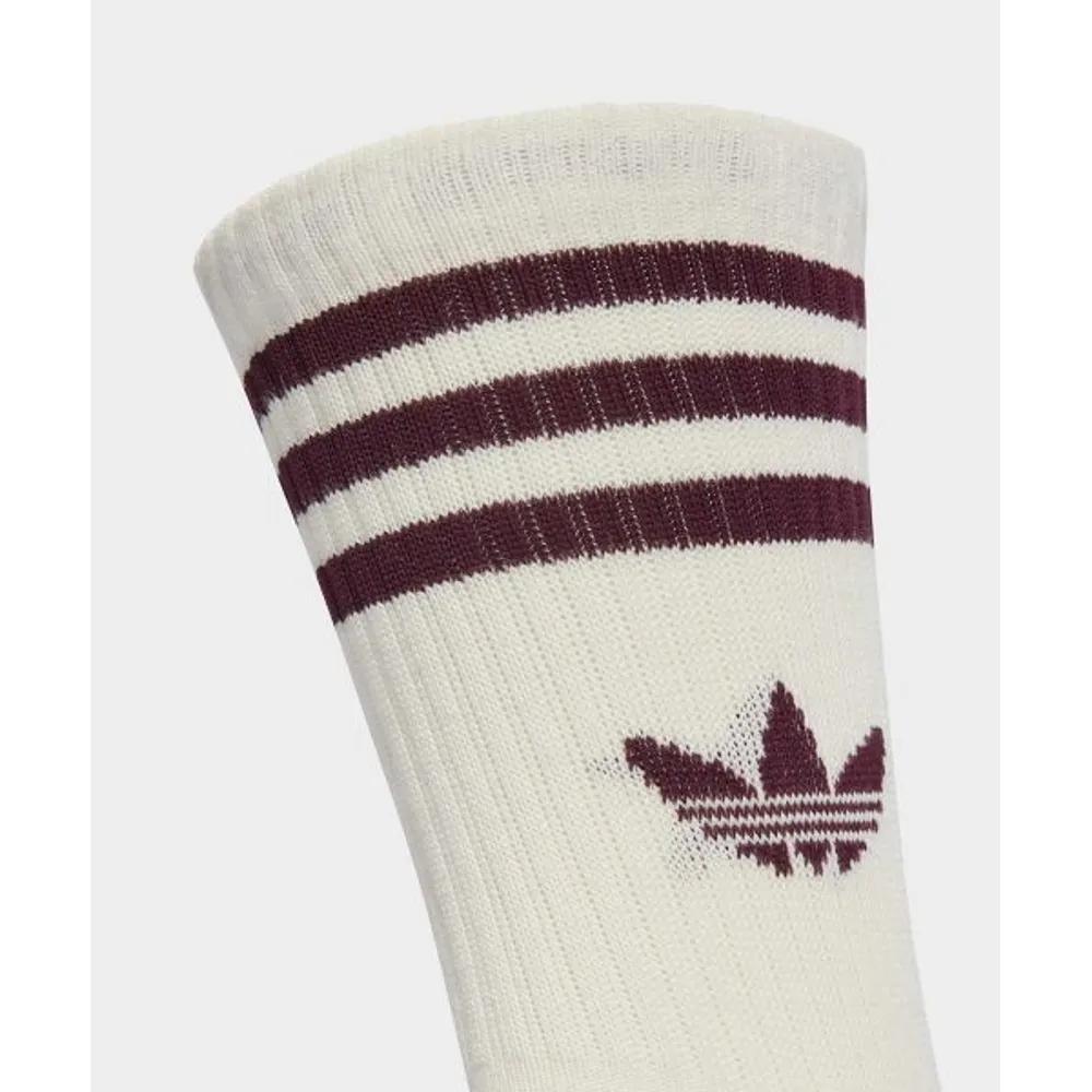 adidas 3-Stripe Crew Socks 3 Pairs - White: Aura Coffee KD8253 5882667