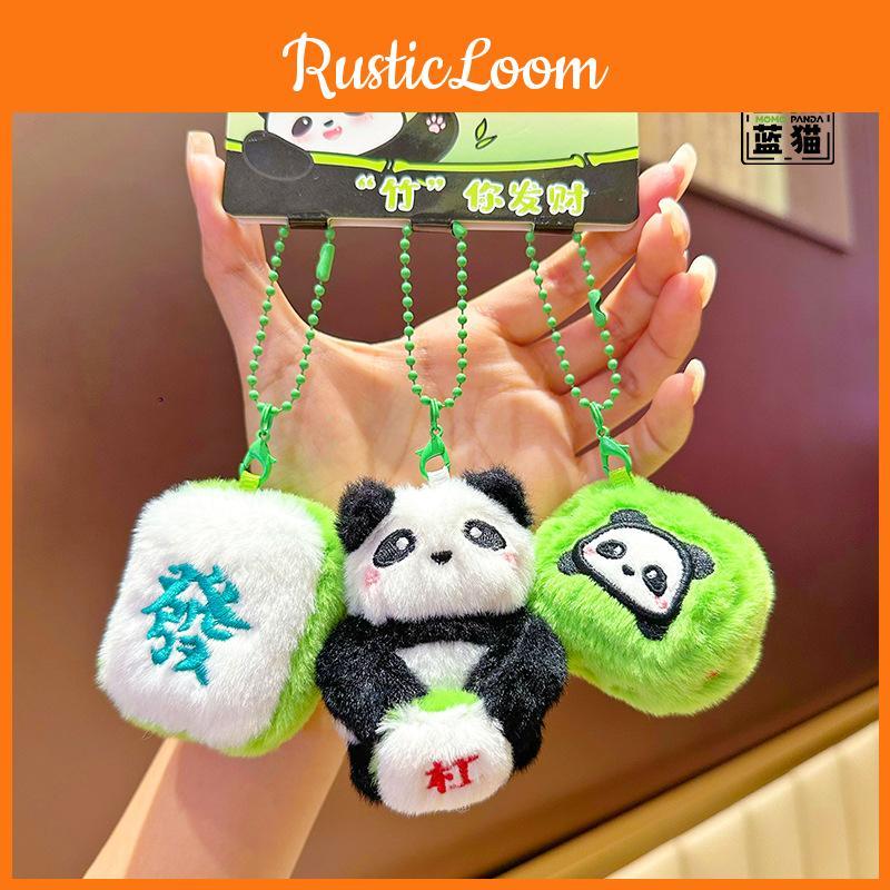 Irresistibly Plush Cute Panda Keychain In Bamboo Wealth Style For Perfect Gift Idea