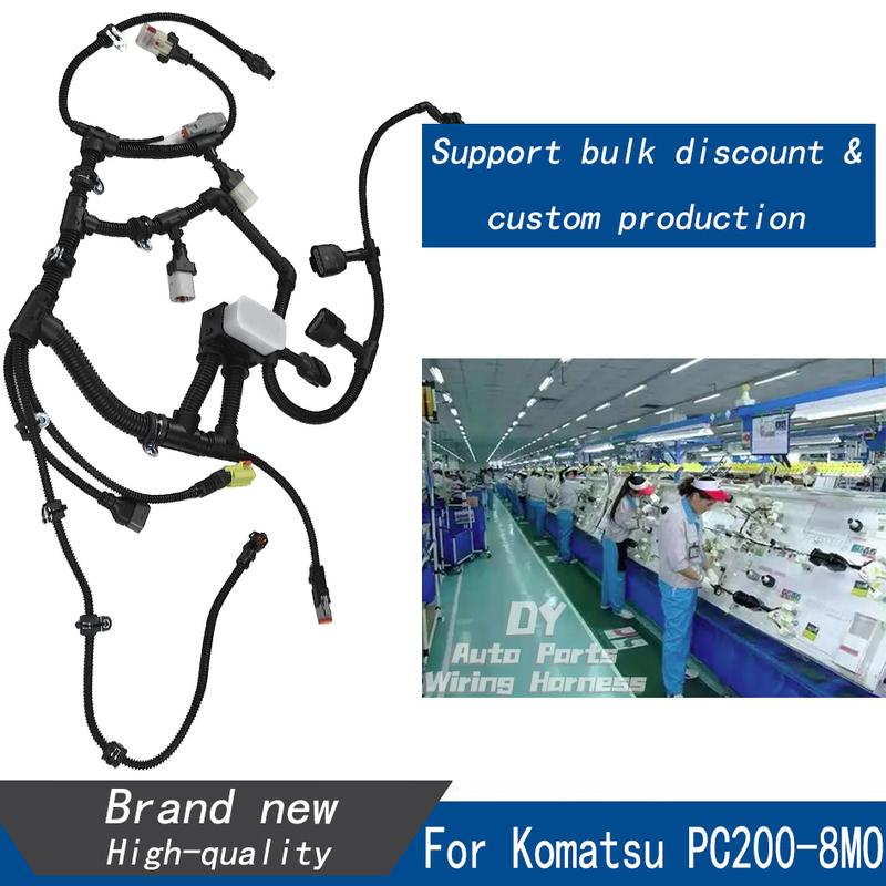 6754-81-9520 Wiring Harnesses Replacement, Corrosion Resistance ABS Engine Wire Harness for Komatsu PC200-8MO 6754819520