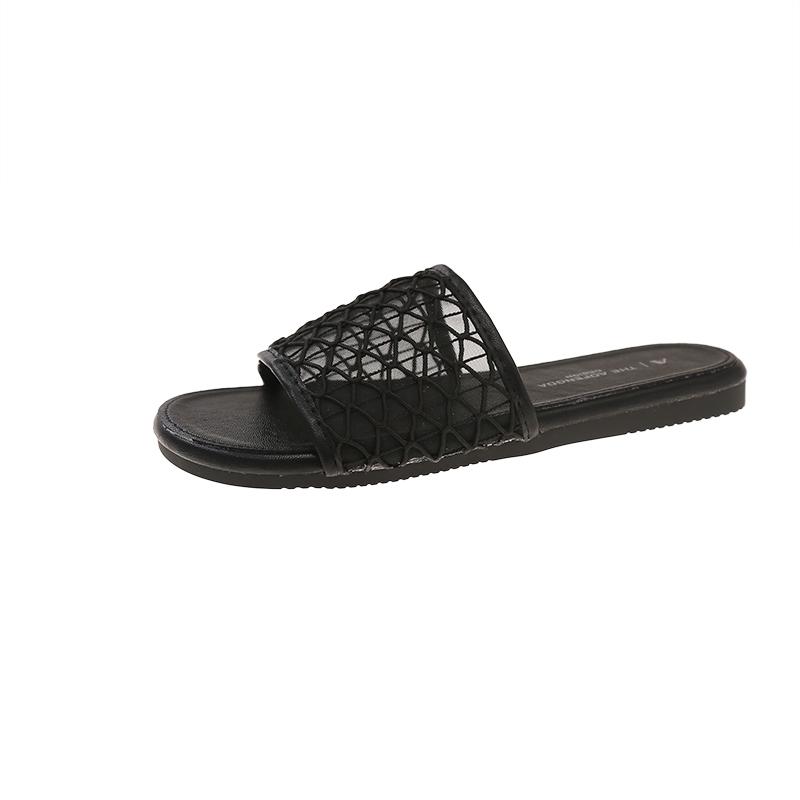 Fashion Mesh Breathable Flat Slippers for Women 2025 New Fashion Casual Comfortable Sandals Summer Shoes Trend Breathable Women's Shoes