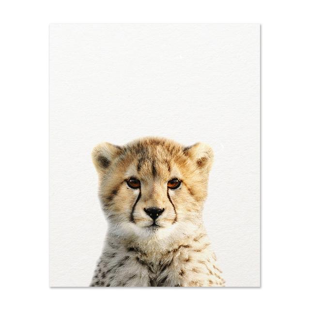 Safari Baby Animals Lion Tiger Zebra Poster Canvas Painting Nursery Wall Art Print Child Room Picture Nordic Kids Bedroom Decor