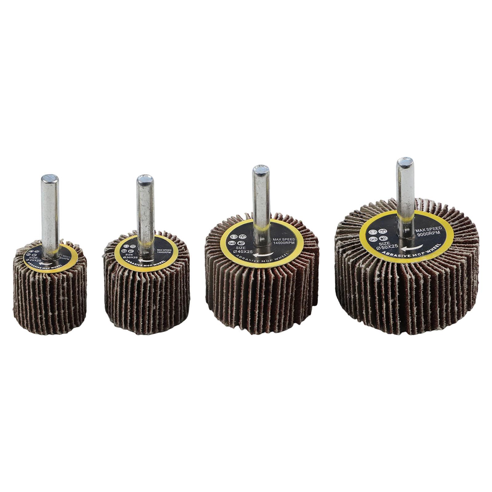 

4PCS 25/30/40/50mm 80 Grit Sanding Flap Disc Grinding Wheel Polishing Grinding Rotary Tool Electric Grinder Power Polishing Tool