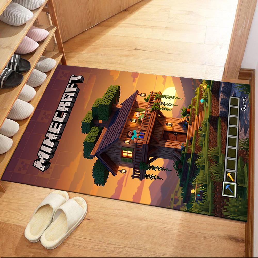 Minecraft 293 Floor Mat Suitable for Game Room Decorate room Entryway Living Rooms Antislip Carpet Office home decor Wedding Party Gift