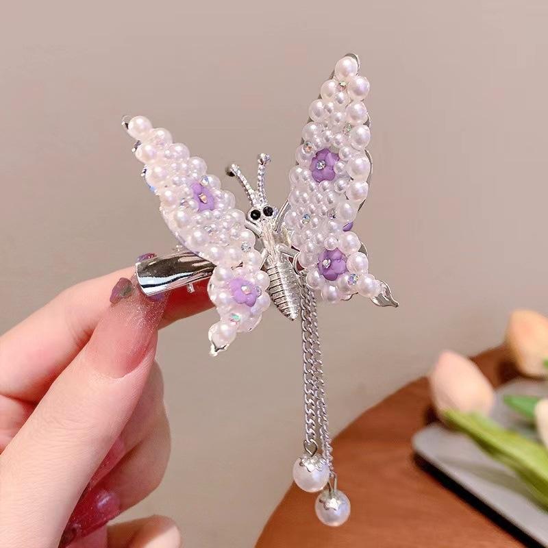 Flash Diamond  Butterfly That Will Shake Hairpins Cute Children Headwear Girls Clips Woman Barrettes Hairgrips Hair Accessories