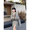 Kumikumi Design Sense Lapel Trench Coat Outerwear Women Clothes Autumn Chic Reverse Mid-Length Versatile Top