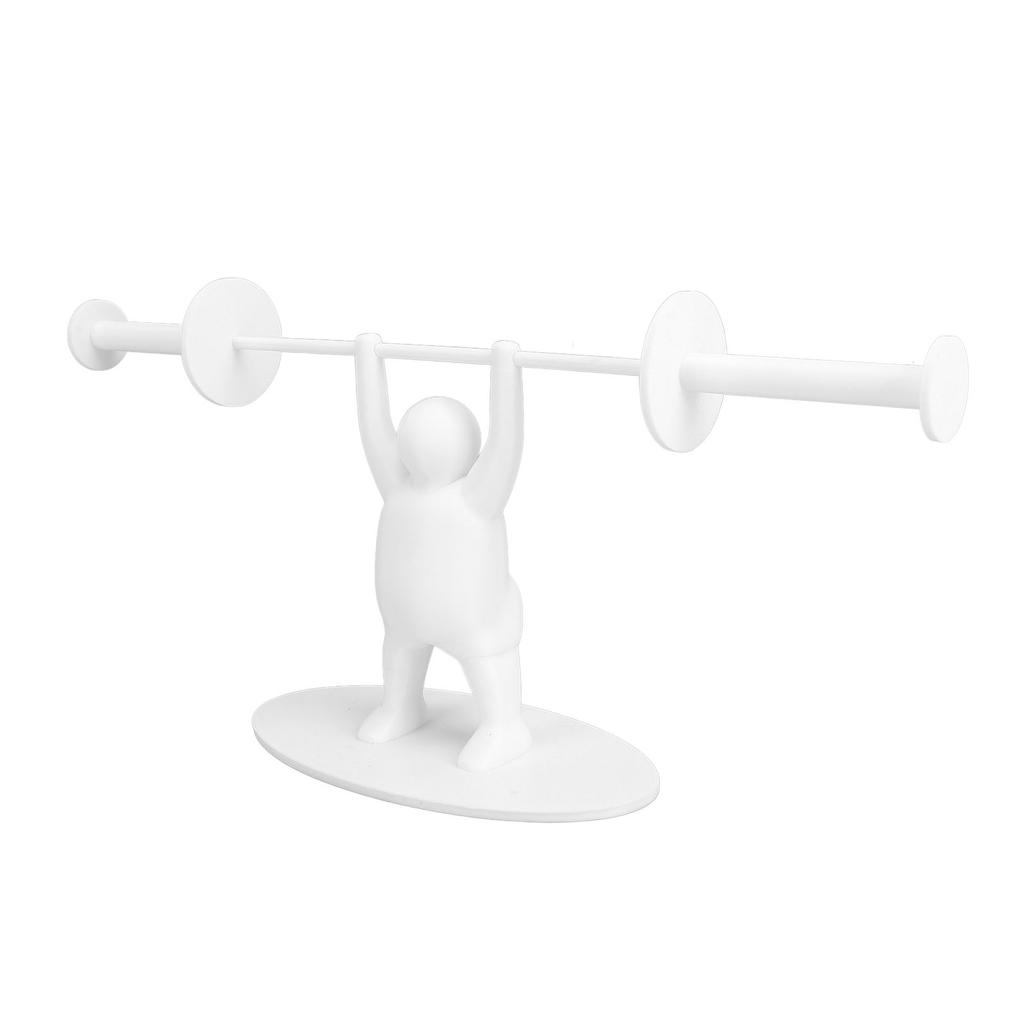 Funny Weightlifter Toilet Roll Holder Plastic 3D Printed Standing Toilet Paper Holder for Bathroom Decor