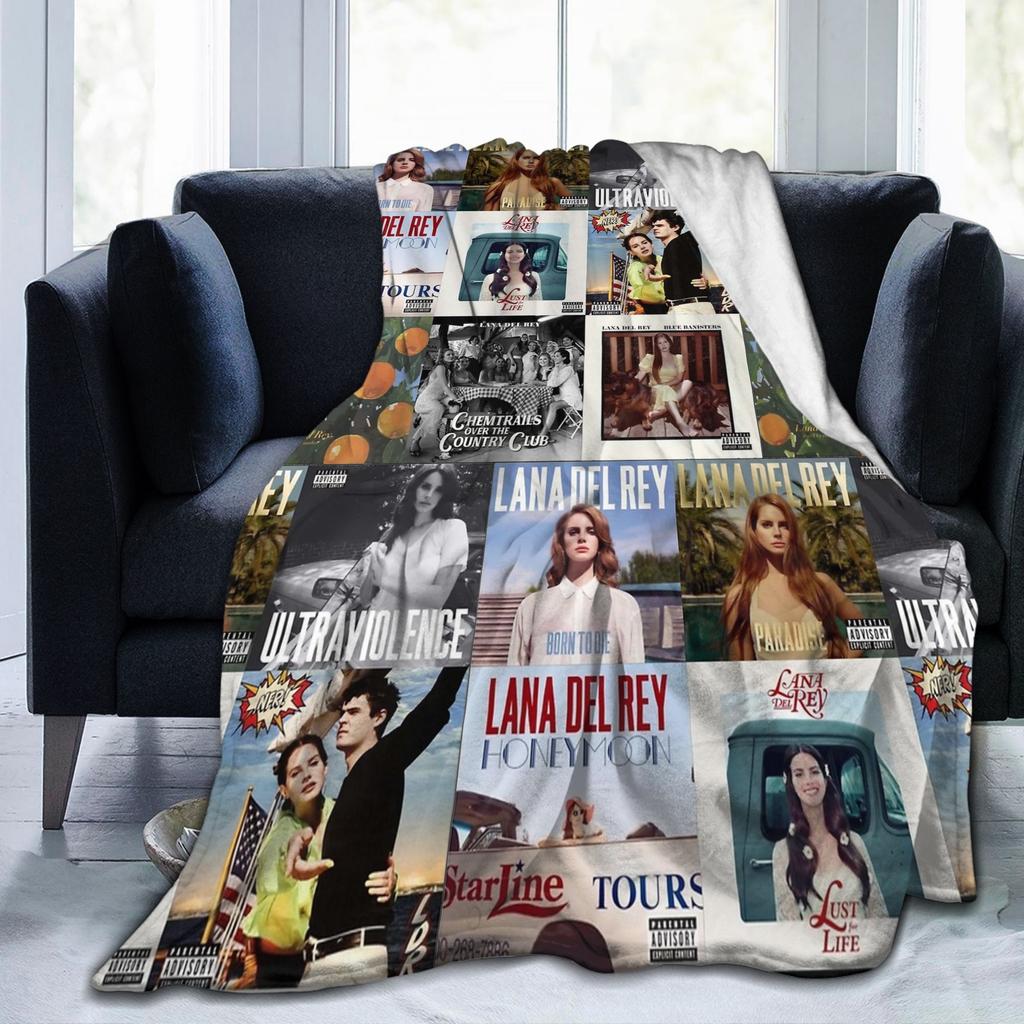 Coperta Lana Del Rey Pile Corallo Peluche Primavera/Autunno Portatile Super Calda Coperta da Lancio per Letto Auto Trapunta