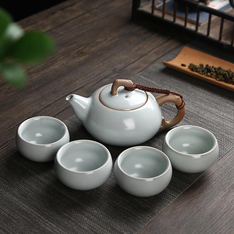 Ru Kiln Teapot Set with Filter