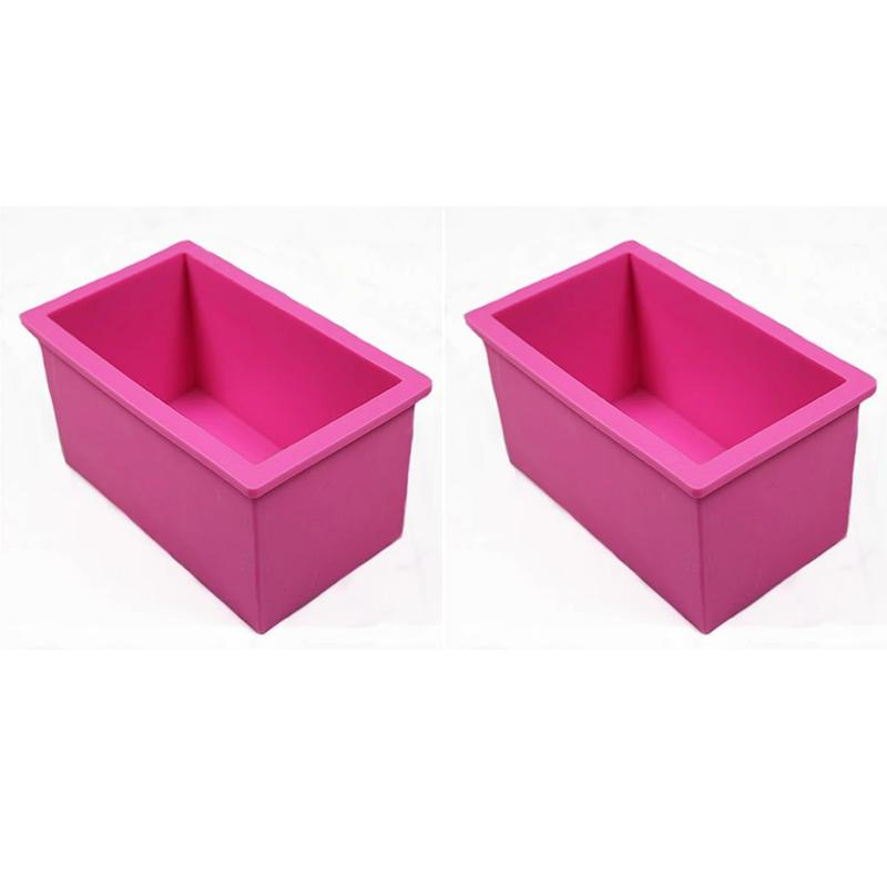 Rectangular Silicone Cake Soap Mold 1000ml Straight-Edged Square Brick-Shaped Bread Mold Chiffon Bread Cake Mold