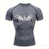 Herren Kompressions-T-Shirt Schnelltrocknend Bodybuilding Sportbekleidung Laufen Ultraleicht Mode Sport-T-Shirts Fitnessstudio Fitness Elastisches Sweatshirt Oberteile
