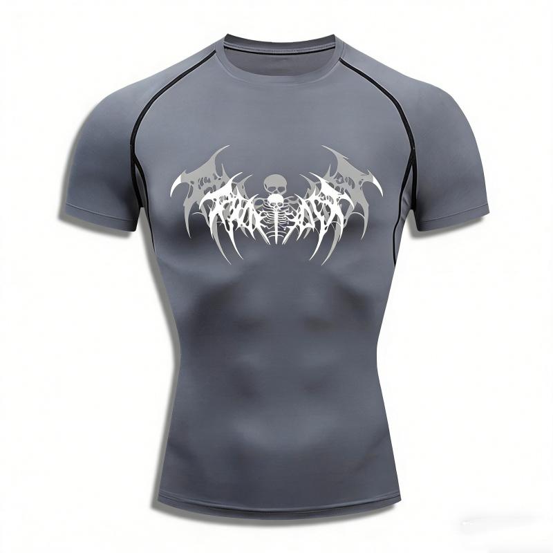 Herren Kompressions-T-Shirt Schnelltrocknend Bodybuilding Sportbekleidung Laufen Ultraleicht Mode Sport-T-Shirts Fitnessstudio Fitness Elastisches Sweatshirt Oberteile