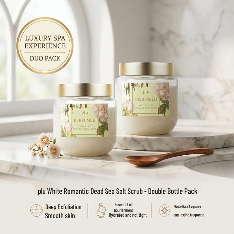 PLU White Romantic Dead Sea Salt Scented Body Scrub