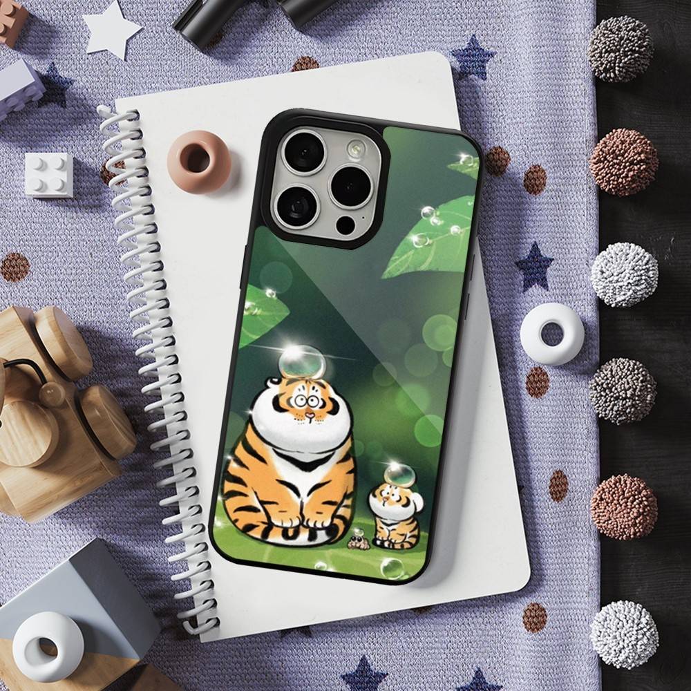 

Cute Art Cartoon Tiger For iPhone 15,16,17,14,Plus,12,Pro,Mini,13,Max,11,For Magsafe,Magnetic Wireless Charging Case iPhone16PROMAX
