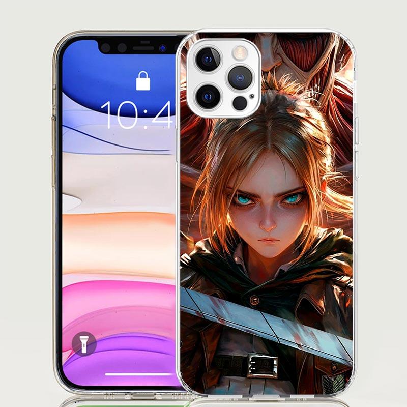 A-Attack On T-Titan Annie Mikasa Phone Case For iPhone 17 Air 16 15 Plus 11 14 Pro Max 13 Mini 12 7 8 + SE Pattern Art Customize