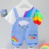 Boys' Summer Suit and Air  Children's Clothing Summer Baby One Year Old Children's Clothing Boys' Summer Short Sleeve Suit
