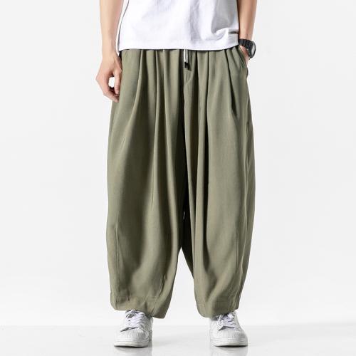 Men Wide Leg Pants Spring Brand Men Chinese Style Baggy Trouser Mens Hip Hop Jogger Pants Men Soild Color Pants