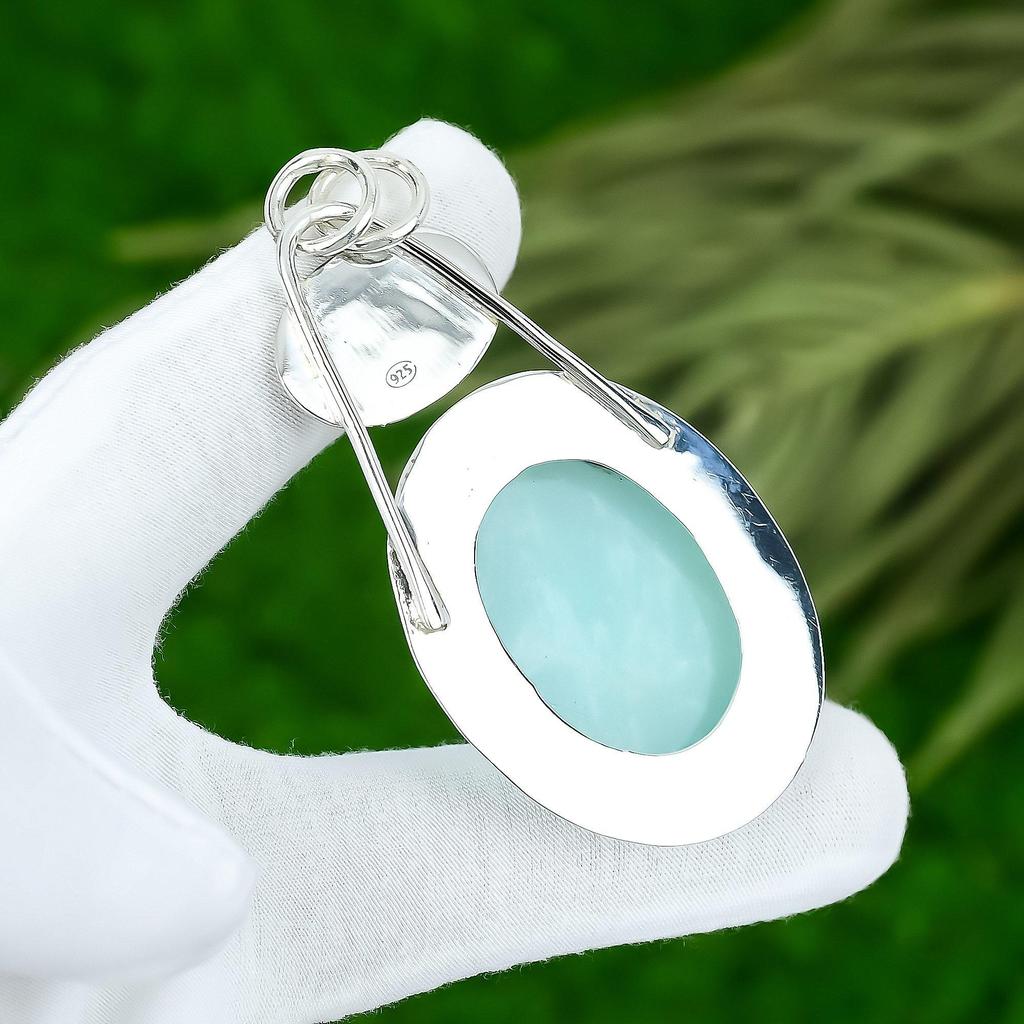 Mothers day Deal 925 Sterling Silver Amazonite Gemstone Daughter Pendant Jewelry