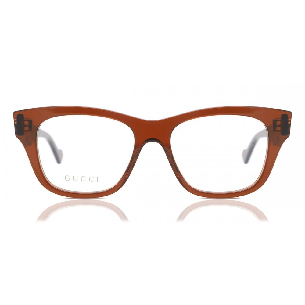 

Gucci Gg0999o 003 Women Eyeglasses Shiny Brown/52