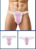 Valentines Day Underwear For Men Satin Lace Sexy Underwear Bow Girly Thong Sissy Panties Femboy Novelty Lingerie Crossdresser