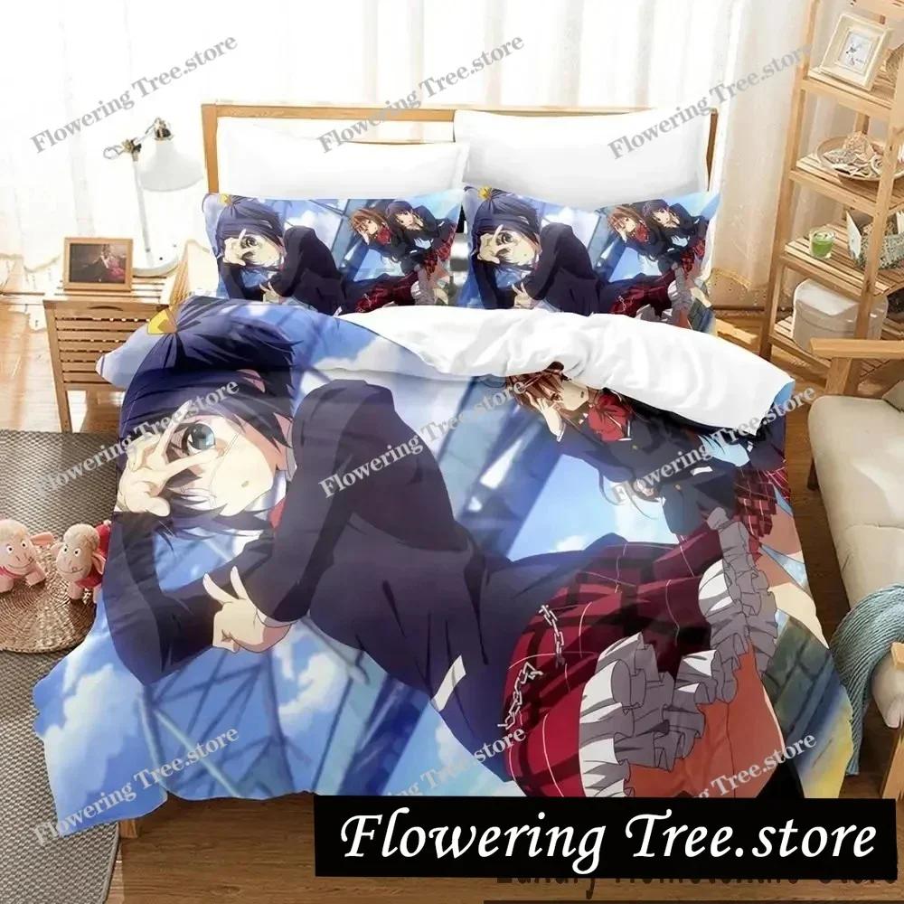 Anime Love, Chunibyo & Other Delusions Bedding Set Boys Girls Twin Queen King Size Duvet Cover Pillowcase Bed boys Adult
