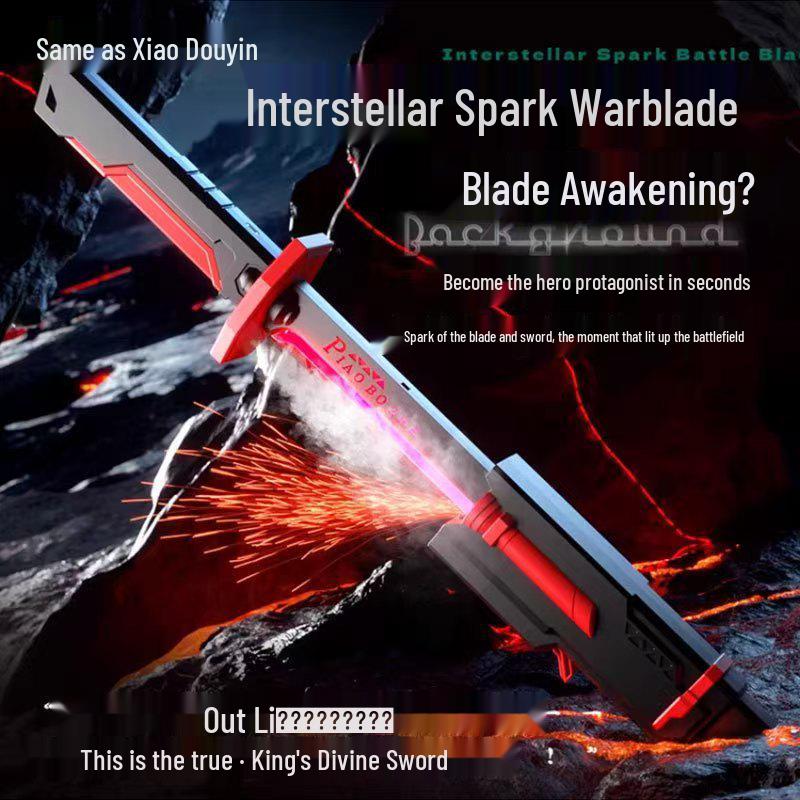 Pull-Out Spark Battle Blade: Seven-Color Light and Sound Laser Sword Toy