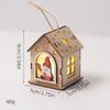 Christmas Luminous Wooden Cabin Ornament - Small House Tree Decoration