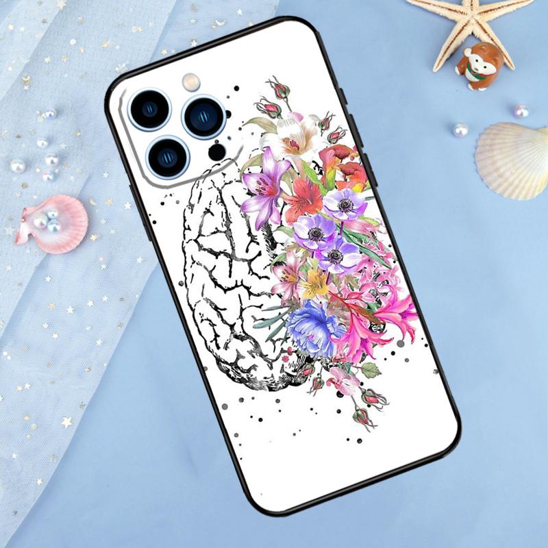 Brain Art Case For iPhone 17 Pro Max 16 15 14 12 11 13 Pro Max Plus 12 13 Mini 16e 17 Air Back Cover