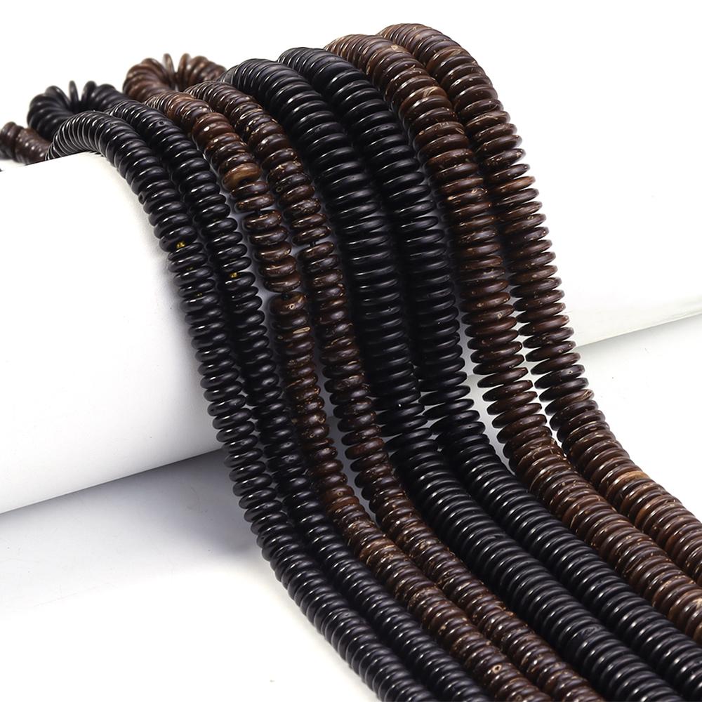 Approx 320pcs Natural Wooden Beads Coconut Shell Wood Beads Loose Spacer Abacus Bead For DIY Bracelet Necklace Accessories 6/8mm