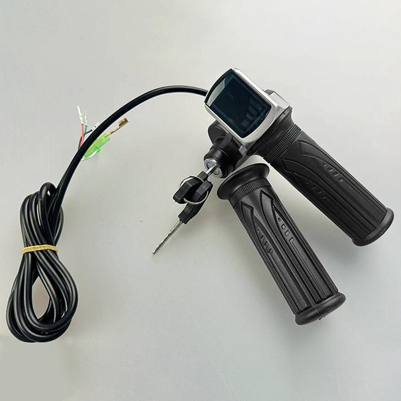 Electric Bike Throttle 36V48V Accelerator For E-Bike/Electric Scooter Accessory Throttle Handlebar With Led Display