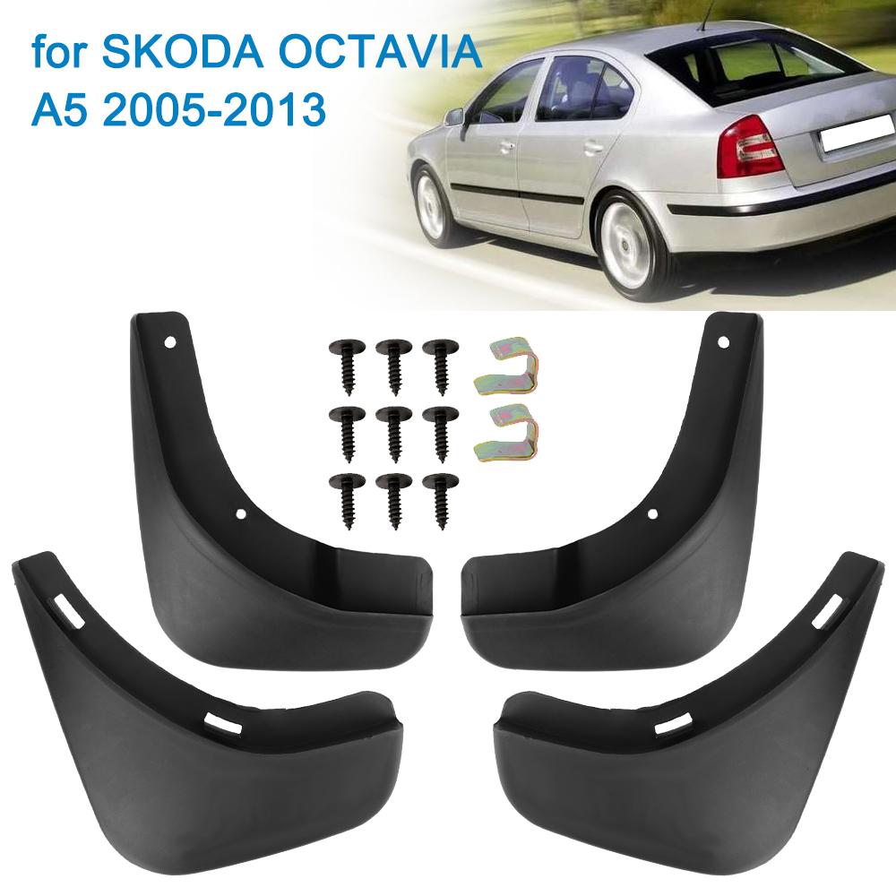 Apărătoare împotriva stropilor Aripă față spate pentru SKODA OCTAVIA A5 2005-2013 4 buc Accesorii auto Apărătoare de noroi autoturisme