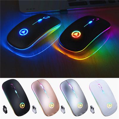 2,4 GHz bezdrôtová optická myš Myši USB nabíjateľné RGB pre PC laptop