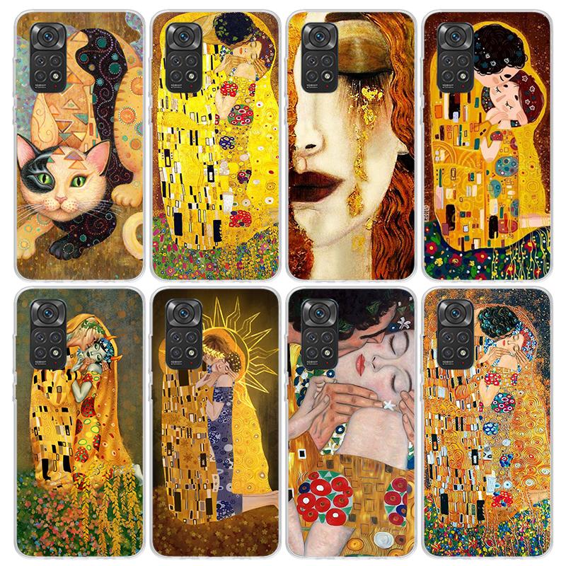 Kiss by Gustav Klimt Desig Phone Case For Xiaomi Redmi Note 15 14 14S 13 12S 12 Pro Plus 11S 11 10S 10 4G Cover 11E 11T 5G Print